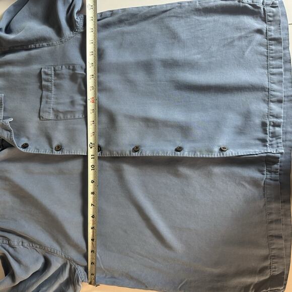 Tommy Bahama Men's 100% Silk Short-Sleeve Shirt Blue No Size Tag (Measurements) - Picture 8 of 8